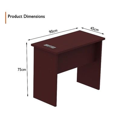 Modern Study Table with BS01 Super Recessed Power Strip Desktop Socket Board, Modern Executive Desk for Adults, Home Offices, Schools, Laptop, Computer Workstation - Apple Cherry