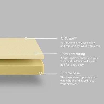 70x140 Kids Size Memory Foam Mattress/Kids Room &amp; Bed Mattress - White