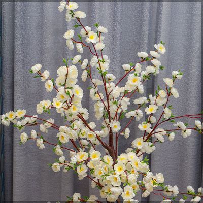 ياتاي الاصطناعي الأبيض زهر الكرز ساكورا زهرة شجرة 1.5 متر عالية
