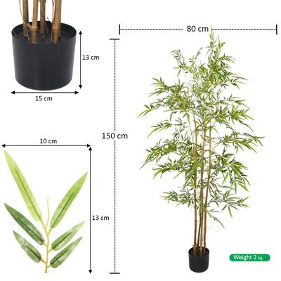ياتاي 1.5 متر شجرة الخيزران الاصطناعي النباتات واقعية
