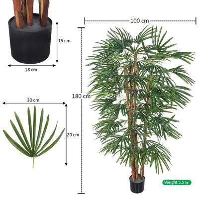 Artificial Raphis Palm Plant About 1.8 Meter High