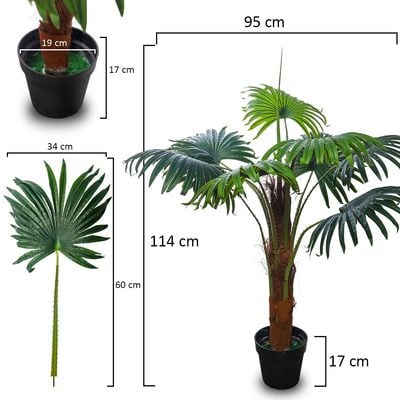 Yatai Artificial Palm Tree - Artificial Palm Plants With Plastic Pot