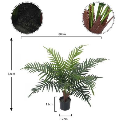 Yatai Artificial Areca Palm Tree With Black Plastic Pot 