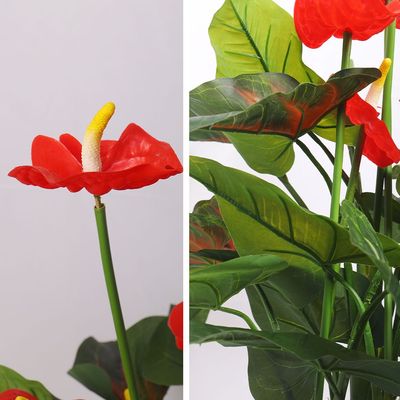 Yatai Artificial Red Anthurium Artificial Plants 95 cm High