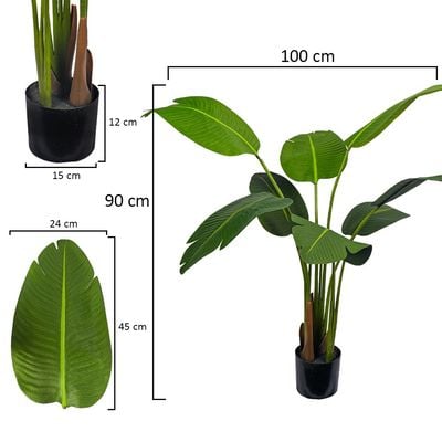 Yatai Artificial Banana Tree Houseplant Bird of Paradise 90 Cm High