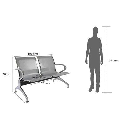 Cosmos 2 Seater Metal Bench Without Cushion