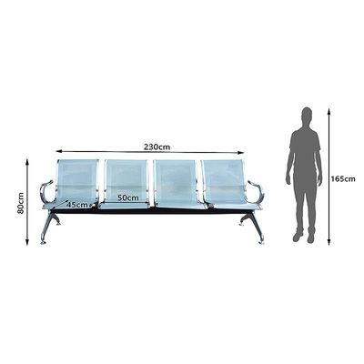 Cosmos 4 Seater Metal Bench Without Cushion Contemporary and Spacious Bench