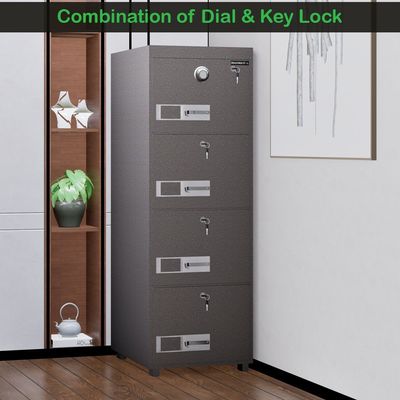 خزانة ملفات مقاومة للحريق مكونة من 4 أدراج من طراز SecurePlus 680-4DK، تزن 300 كجم