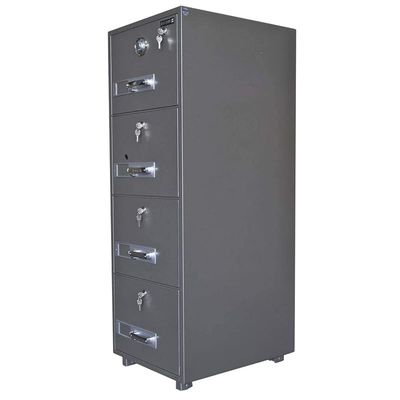 Secure Plus Locking Dial For Better Organisation 4 Drawer Fire Filing Cabinet - 680-4DK, Grey