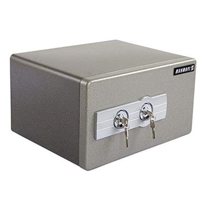 Storage Cabinet for Home Office Hotel Business Jewelry Cash, Money Storage Box, (Key + Key Lock, 29Kgs Grey)