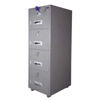 Secureplus 680-4DK Central Locking Dial Mechanism 4 Drawer Fire Filing Cabinet For Better Organisation - Grey