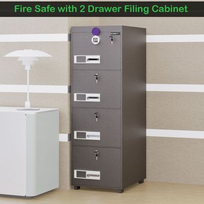 خزانة ملفات مقاومة للحريق مكونة من 4 أدراج SecurePlus 680-4DK، 300 كجم - رقمية