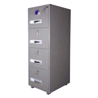 Secureplus 680-4DK Central Locking Dial Mechanism 4 Drawer Fire Filing Cabinet For Better Organisation - Grey