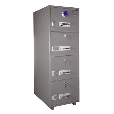 Secureplus 680-4DK Central Locking Dial Mechanism 4 Drawer Fire Filing Cabinet For Better Organisation - Grey