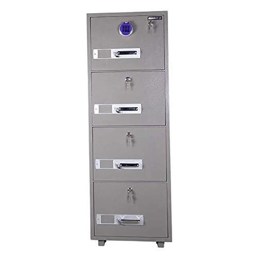 Secureplus 680-4DK Central Locking Dial Mechanism 4 Drawer Fire Filing Cabinet For Better Organisation - Grey