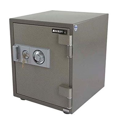 Secure Sd104A Fire Safe Highly Secure Functional Safe Organiser with Hammertone Paint Finish Dial and Key - W43.5cm x D46.5cm x H50.6cm (Grey) (Dial + Key)