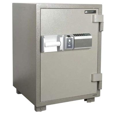 Secure 105 Fingerprint Fire Safe Open With Fingerprint Or Pin And Shelves Compartment Box - (Grey)