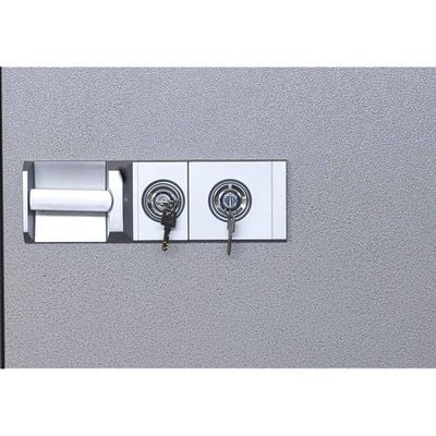 Secure Fire Safe Highly Secure Functional Safe Organiser with Hammertone Paint Finish 2 Key Locks - W75cm x D65cm x H140cm (Grey)