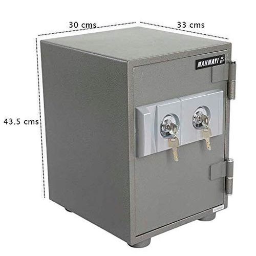 Secure Sd101T Fire Safe With 2 Key Locks, Fireproof &amp; Waterproof Box To Protect Money, Jewellery, Passports For Home - W30.7Cm X D36.2Cm X H41.2Cm (Grey) Sd101Tkk
