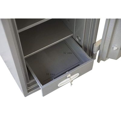 Cabinet Safe for Home Office (Dial + Key Lock, 100Kgs Grey)