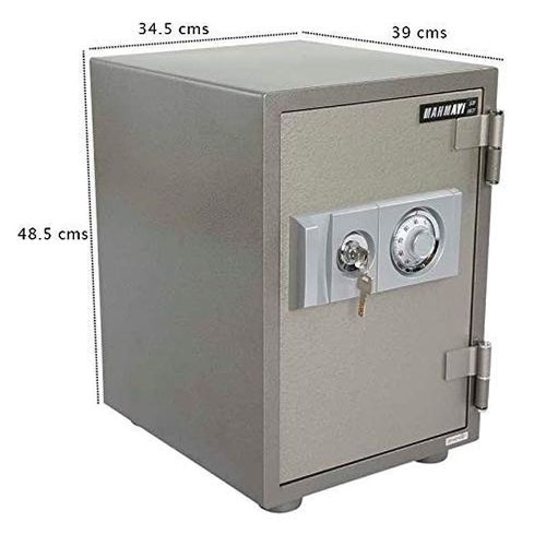 Secure Sd103T Fire Safe Highly Secure Functional Safe Organiser with Hammertone Paint Finish Dial and Key - (Grey)