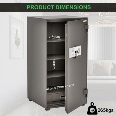 خزنة حريق Secure 108 مع قرص ومفتاح 265 كجم