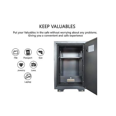 Large Safe for Home Office with LCD Display and Digital Combination Lock, Emergency keys, Fire Resistant â€“ Black (Size 60x57x100cm,180KG)
