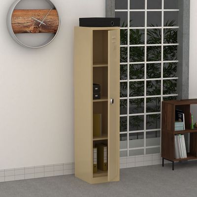 Modern Single Door Locker with Digital Lock Storage Strong, Safe and Durable Privacy Door Locker, Documents, Cash, Jewelry Safety for Home, Garage, Hotel, Office - Beige