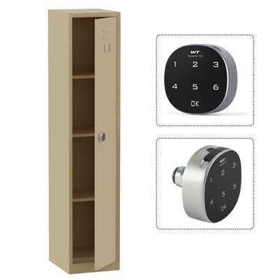 Modern Single Door Locker with Digital Lock Storage Strong, Safe and Durable Privacy Door Locker, Documents, Cash, Jewelry Safety for Home, Garage, Hotel, Office - Beige