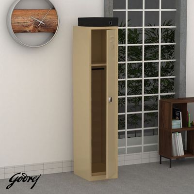 Modern Single Door Locker with Digital Lock Storage Strong, Safe and Durable Privacy Door Locker, Documents, Cash, Jewelry Safety for Home, Garage, Hotel, Office - Beige