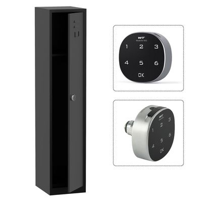 Modern Single Door Locker with Digital Lock Storage Strong, Safe and Durable Privacy Door Locker, Documents, Cash, Jewelry Safety for Garage, Home, Hotel, Office - Black