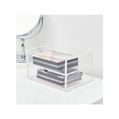 HS Vanity 2 Tiers Acrylic Glasses Display Drawers-Clear 