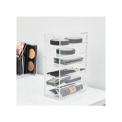 HS Vanity 6 Tiers Acrylic Accessories Display Drawers-Clear 