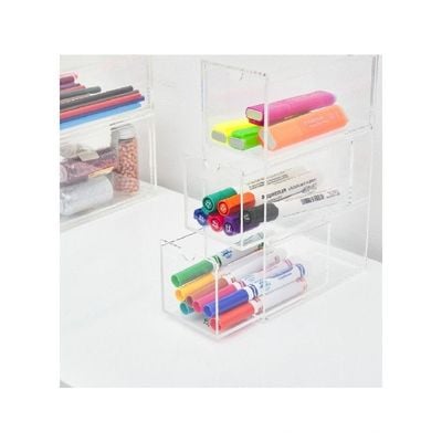 HS Vanity Clear 3 Tiers Acrylic Glasses Display Drawers-Clear 