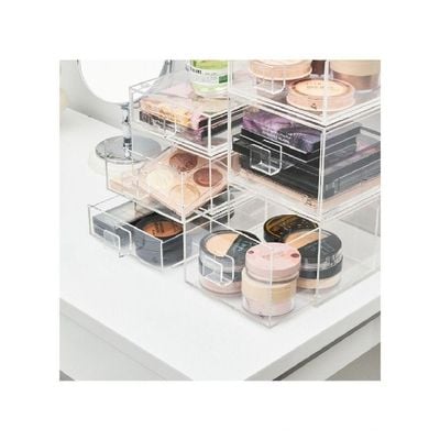 HS Vanity Stackable Acrylic Large Drawer Set of 2-Clear 