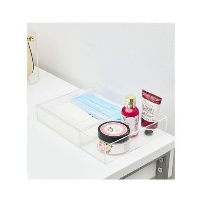 HS Vanity Customized Product Acrylic Tray Box with Lid-Clear 