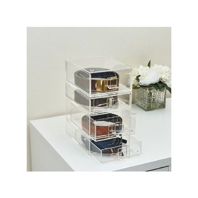 HS Vanity Stackable Acrylic Small Drawer Set of 2-Clear 
