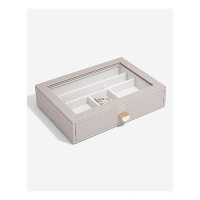 Stackers Classic Ring & Bracelet Drawer with Glass Lid-Taupe
