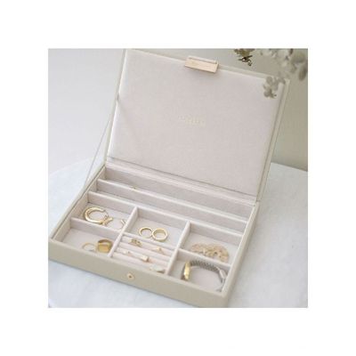 Stackers Classic Jewellery Box with Lid-Oatmeal