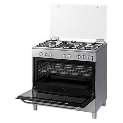 Samsung NX5500BM Powerful triple burner gas oven and stove 4.5 kW and automatic rotary skewer