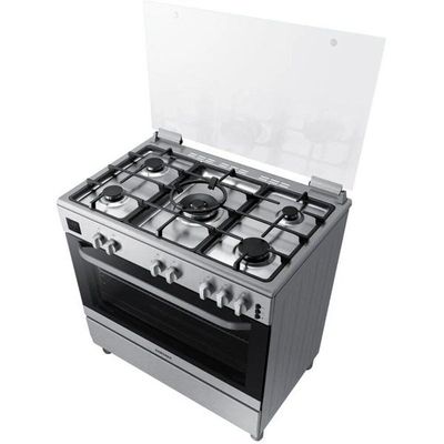 Samsung NX5500BM Led Display Powerful triple burner gas oven and stove 4.5 kW and automatic rotary skewer