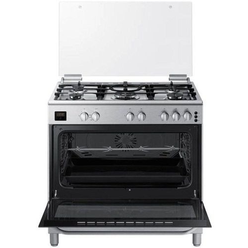 Samsung NX5500BM Led Display Powerful triple burner gas oven and stove 4.5 kW and automatic rotary skewer