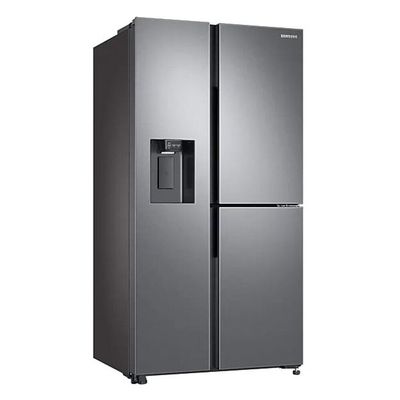 Samsung Side By Side Refrigerator 650 Lit Icemaker Finish Easy clean steel.