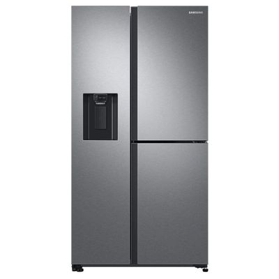 Samsung Side By Side Refrigerator 650 Lit Icemaker Finish Easy clean steel.