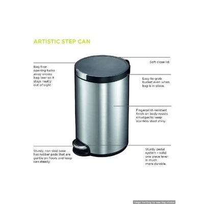 Eko Stainless Steel Step Bin 20 Liter