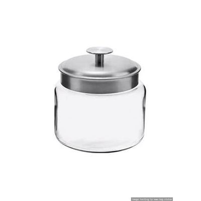Anchor Hocking 64oz Mini Montana Jar with Brushed Aluminium Metal Cover