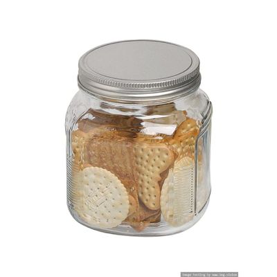 Anchor Hocking 32oz Cracker Jar with Brushed Metal Lid