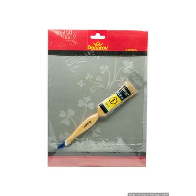 Roll Roy A4 Stencil & 1 Inch Brush Set