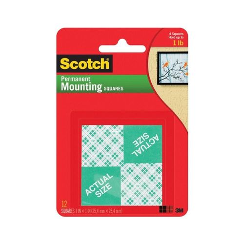 Scotch 111 Double Coated Foam Squares 1 X 1 inch