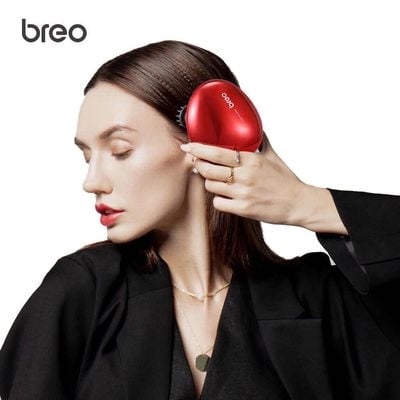 Breo Portable Mini Scalp Massager - Waterproof (Red)